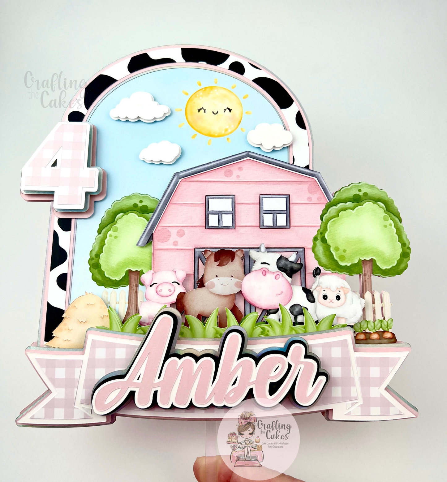 Farm Theme Cake Topper