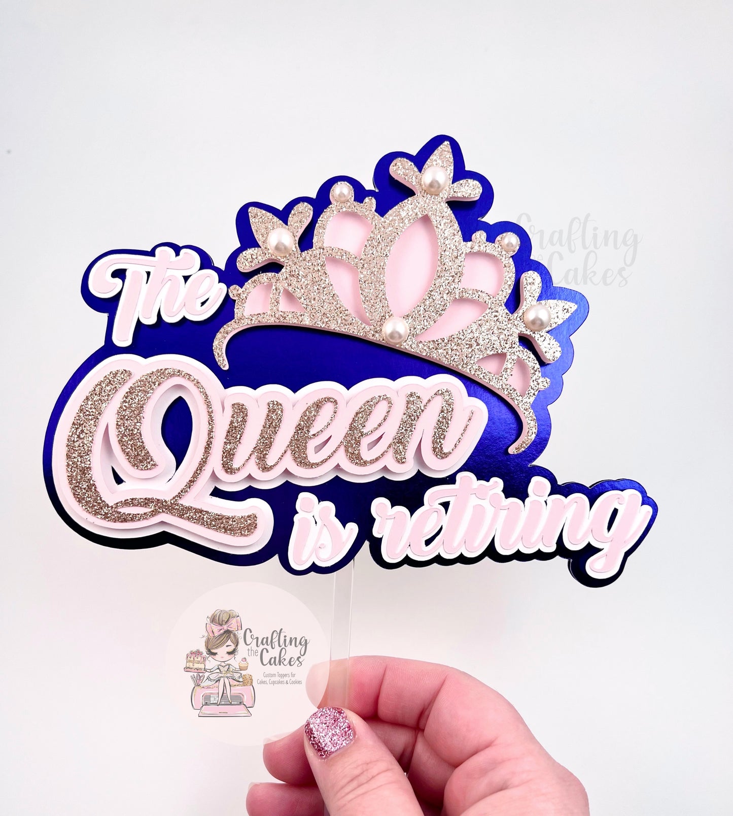 The Queen is Retiring Cake Topper